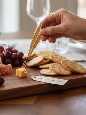 Janis Collection Gold Leaf Appetizer Fork Set